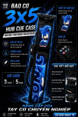 Bao cơ bida 3x5 Sonic the Hedgehog