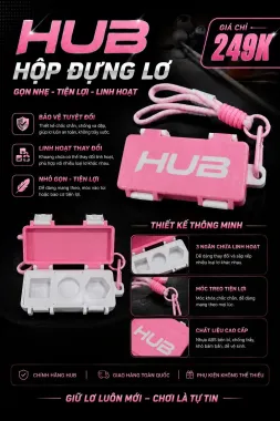 Hộp Đựng Lơ 3 Ngăn Hồng